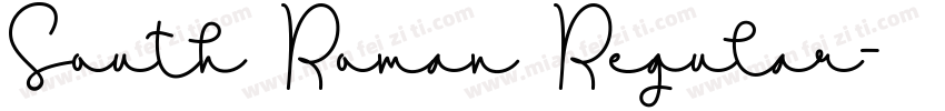 South Roman Regular字体转换